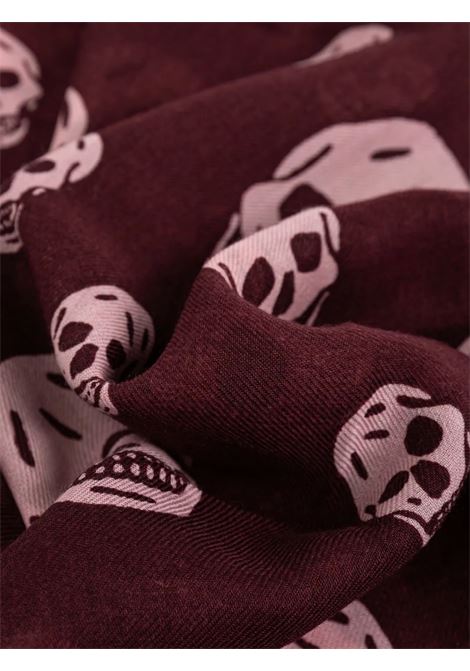 Foulard In Seta Skull Bordeuax ALEXANDER MCQUEEN | 807889-3222Q6172
